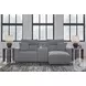 Modmax Salt And Pepper Performance Fabric 3 Piece Power Reclining Sectional with RAF Chaise And Console