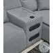 Modmax Salt And Pepper Performance Fabric 3 Piece Power Reclining Sectional with LAF Chaise And Audio Console