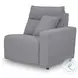 Modmax Salt And Pepper Performance Fabric 3 Piece Power Reclining Sofa Sectional with Storage Console