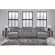 Modmax Salt And Pepper Performance Fabric 5 Piece Power Reclining Sectional with RAF Chaise