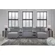 Modmax Salt And Pepper Performance Fabric 5 Piece Power Reclining Sectional with LAF Chaise