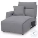 Modmax Salt And Pepper Performance Fabric 3 Piece Power Reclining Sectional with LAF Chaise And Console