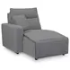 Modmax II Salt and Pepper Performance Fabric 7 Piece Modular Power Reclining LAF Chaise Sectional with USB Charging