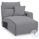 Modmax Salt And Pepper Performance Fabric 3 Piece Power Reclining Sectional with RAF Chaise And Console