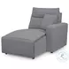 Modmax Salt And Pepper Performance Fabric 3 Piece Power Reclining Sectional with RAF Chaise And Console