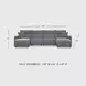 Modmax Salt And Pepper Performance Fabric 4 Piece Power Reclining Sectional with Chaise