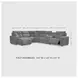 Modmax Salt And Pepper Performance Fabric 6 Piece Power Reclining Sectional with LAF Chaise