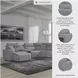 Modmax Salt And Pepper Performance Fabric 7 Piece Power Reclining Sectional with LAF Chaise
