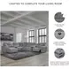 Modmax Salt And Pepper Performance Fabric 7 Piece Power Reclining Sectional with LAF Chaise