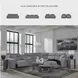 Modmax Salt And Pepper Performance Fabric 6 Piece Power Reclining Sectional with RAF Chaise