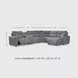 Modmax Salt And Pepper Performance Fabric 6 Piece Power Reclining Sectional with RAF Chaise