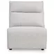 Modmax II Stone Performance Fabric 7 Piece Modular RAF Power Reclining Sectional with USB Charging and Audio Consoles
