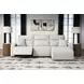Modmax II Stone Performance Fabric 3 Piece Modular Power Reclining Sectional Sofa Chaise with USB Charging