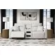 Modmax II Stone Performance Fabric 3 Piece Modular Power Reclining Sectional with USB Charging