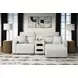 Modmax II Stone Performance Fabric 3 Piece Modular Power Reclining Sectional with USB Charging and Audio Console