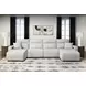 Modmax II Stone Performance Fabric 4 Piece Modular Power Reclining Sectional with Double Chaise and USB Charging