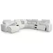 Modmax II Stone Performance Fabric 7 Piece Modular Power Reclining Sectional with Chaise and USB Charging