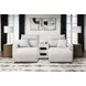 Modmax II Stone Performance Fabric 3 Piece Modular Power Reclining Sectional with LAF Power Chaise and USB Charging