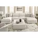 Stonecroft Manor Snowstone Upholstered Square Oversized Accent Ottoman