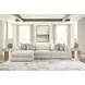 Stonecroft Manor Snowstone 3 Piece Modular Sectional with LAF Chaise and Pillows