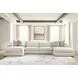 Stonecroft Manor Snowstone 4 Piece Modular Sectional Chaise with Pillows
