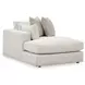 Stonecroft Manor Snowstone 3 Piece Modular Sectional with LAF Chaise and Pillows