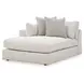 Stonecroft Manor Snowstone 6 Piece Modular Sectional with LAF Chaise and Pillows