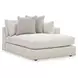 Stonecroft Manor Snowstone 4 Piece Modular Sectional Chaise with Pillows