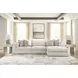 Stonecroft Manor Snowstone 3 Piece Modular Sectional with RAF Chaise and Pillows