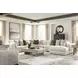 Stonecroft Manor Snowstone 6 Piece Modular Sectional with RAF Chaise and Pillows