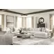 Stonecroft Manor Snowstone 6 Piece Modular Sectional with RAF Chaise and Pillows