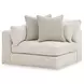 Stonecroft Manor Snowstone 3 Piece Modular Sectional with RAF Chaise and Pillows
