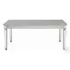Varian Mirrored and Antique Platinum 90" Extendable Rectangular Dining Table
