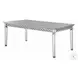 Varian Mirrored and Antique Platinum 90" Extendable Rectangular Dining Table