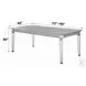 Varian Mirrored and Antique Platinum 90" Extendable Rectangular Dining Table