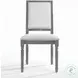 Leventis Cream Linen and Weathered Gray Side Chair Set of 2