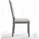 Leventis Cream Linen and Weathered Gray Side Chair Set of 2