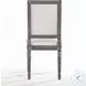 Leventis Cream Linen and Weathered Gray Side Chair Set of 2