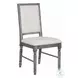 Leventis Cream Linen and Weathered Gray Side Chair Set of 2