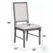 Leventis Cream Linen and Weathered Gray Side Chair Set of 2