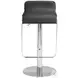 Equino Black Adjustable Swivel Bar Stool