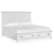 Harborwick White Dove King Storage Panel Bed