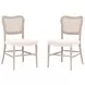 Cela Bisque And Natural Gray Oak Dining Chair Set Of 2