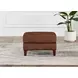 Lachlan Pecan Leather Upholstered Rectangular Ottoman