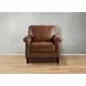Lachlan Pecan Leather Upholstered Accent Chair