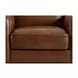 Lachlan Pecan Leather Upholstered Accent Chair