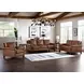 Lachlan Pecan Leather Upholstered Accent Chair