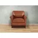 Lachlan Nutmeg Leather Upholstered Accent Chair