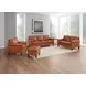 Lachlan Nutmeg Leather Upholstered Accent Chair
