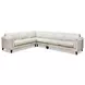 Kona White Leather 4 Piece Modular Sectional